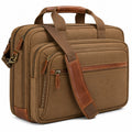 Sacoche pour Ordinateur Portable Marron avec Bandoulière Ajustable