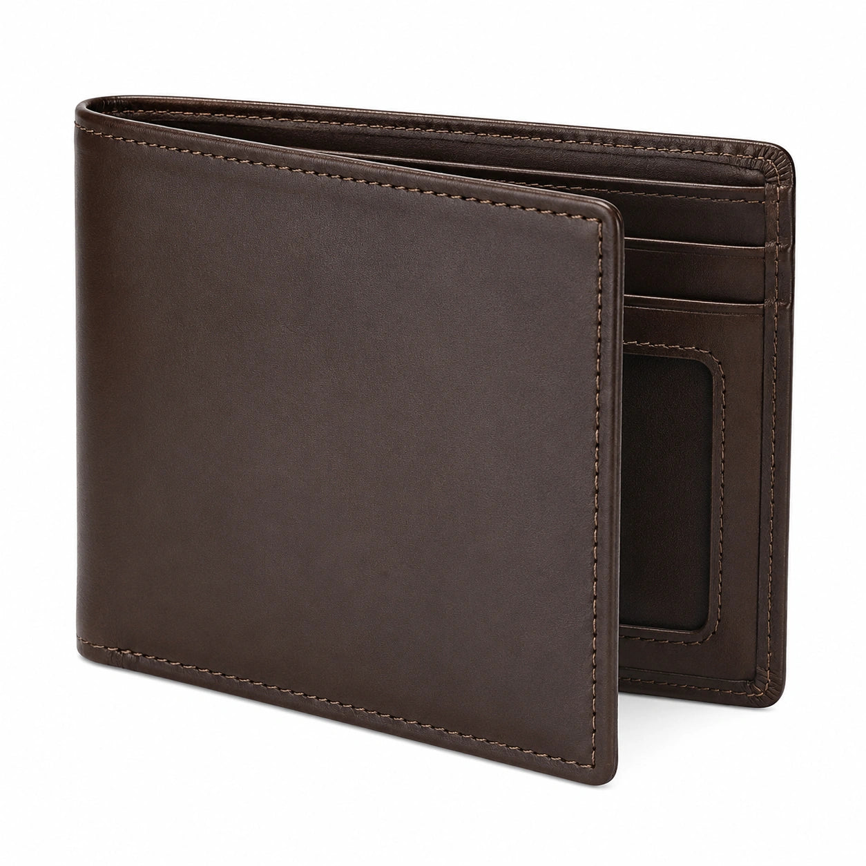 Portefeuille Bi-Fold Classique Marron