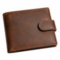 Portefeuille marron homme avec bouton-pression
