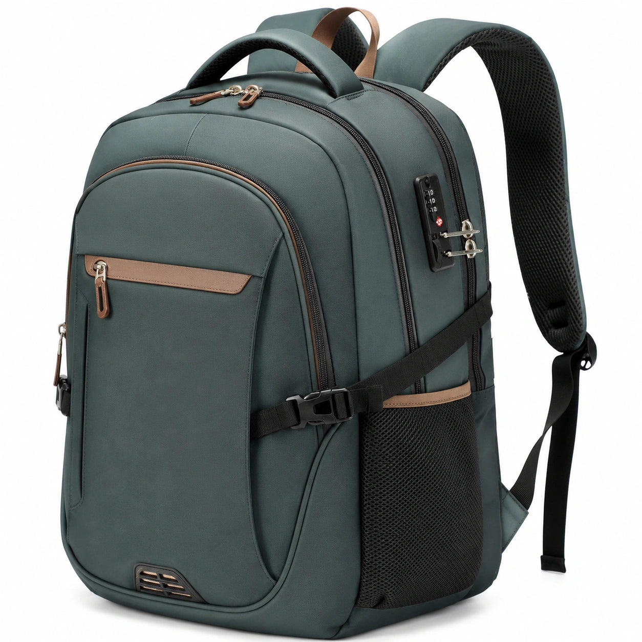 Sac à dos ordinateur antivol 15,6 pouces vert