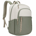 Sac à dos moderne pour ordinateur 17 pouces beige et vert