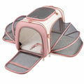 Sac de Transport Extensible pour Animaux Rose Ivoire